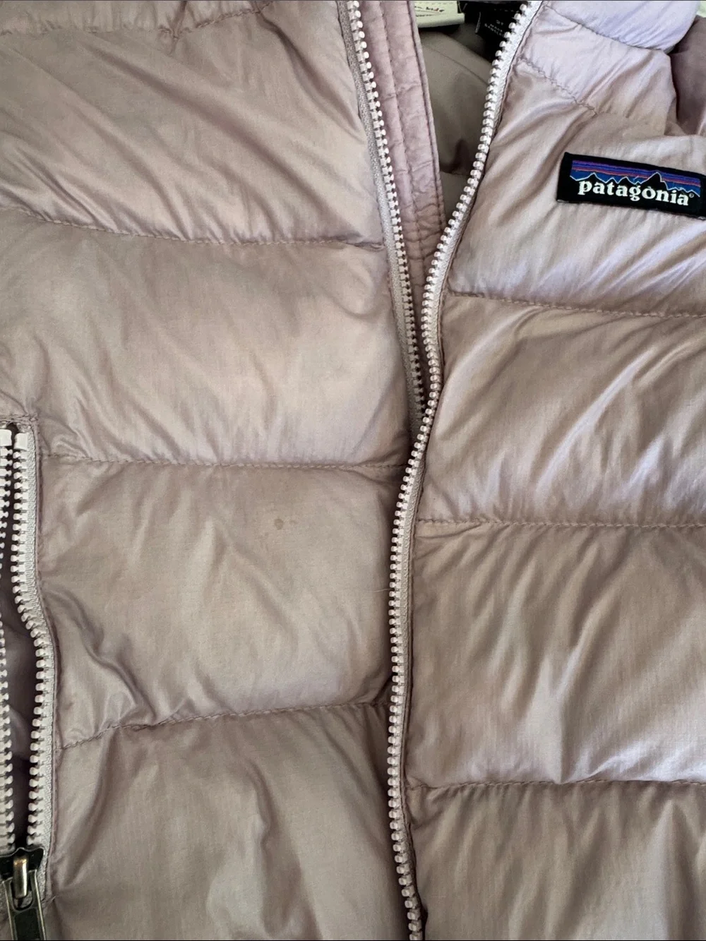 Patagonia Kids hi-loft down jacket mauve